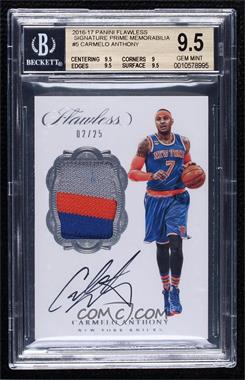 2016-17 Panini Flawless - Signature Prime Materials #SP-CA - Carmelo Anthony /25 [BGS 9.5 GEM MINT]