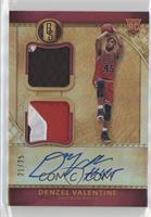 Rookie Jersey Autographs Double Prime - Denzel Valentine #/25