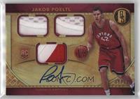 Rookie Jersey Autographs Triple Prime - Jakob Poeltl #/25