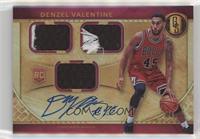 Rookie Jersey Autographs Triple Prime - Denzel Valentine #/25