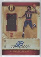 Rookie Jersey Autographs - DeAndre' Bembry #/199