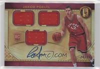 Rookie Jersey Autographs Triple - Jakob Poeltl #/99