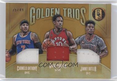 2016-17 Panini Gold Standard - Golden Trios #2 - Carmelo Anthony, DeMar DeRozan, Jimmy Butler /49