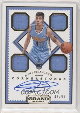 2016-17 Panini Grand Reserve - [Base] #112 - Rookie Cornerstones - Juan Hernangomez /99