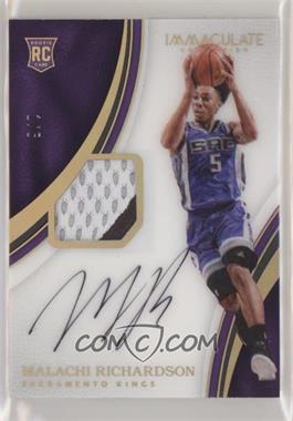 2016-17 Panini Immaculate Collection - [Base] - Jersey Number #120 - Rookie Patch Autographs - Malachi Richardson /5