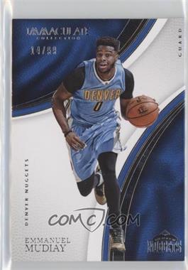 2016-17 Panini Immaculate Collection - [Base] #30 - Emmanuel Mudiay /99