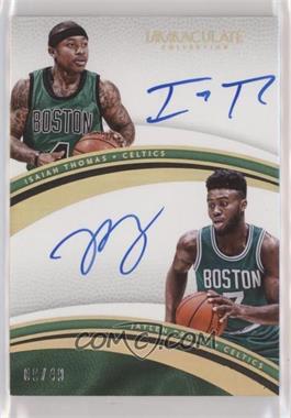 2016-17 Panini Immaculate Collection - Dual Autographs #13 - Jaylen Brown, Isaiah Thomas /49