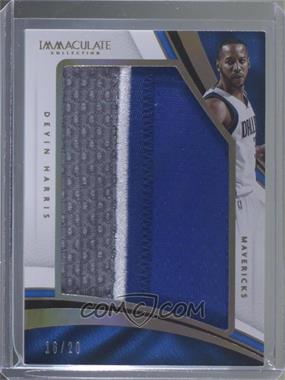 2016-17 Panini Immaculate Collection - Jumbo Patches - Jersey Numbers #JP-DEV - Devin Harris /20