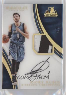 2016-17 Panini Immaculate Collection - Patch Autographs - Jersey Number #P-RR - Ricky Rubio /9