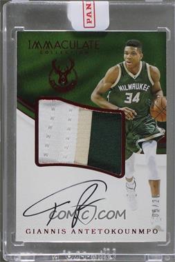 2016-17 Panini Immaculate Collection - Premium Patch Autographs - Red #PP-GA - Giannis Antetokounmpo /25 [Uncirculated]