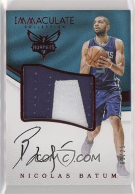 2016-17 Panini Immaculate Collection - Premium Patch Autographs - Red #PP-NB - Nicolas Batum /25 [EX to NM]