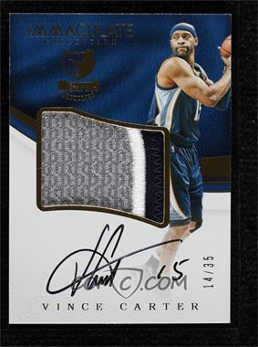 2016-17 Panini Immaculate Collection - Premium Patch Autographs #PP-VC - Vince Carter /35