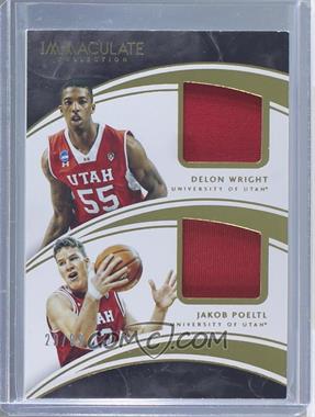 2016-17 Panini Immaculate Collection Collegiate - Combos #14 - Delon Wright, Jakob Poeltl /99