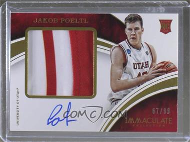 2016-17 Panini Immaculate Collection Collegiate - Premium Patches Autographs #49 - Jakob Poeltl /99