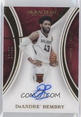 2016-17 Panini Immaculate Collection Collegiate - Rookie Autographs #71 - DeAndre' Bembry /99