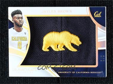 2016-17 Panini Immaculate Collection Collegiate - Rookie Player Caps - Team Logo #8 - Jaylen Brown /2