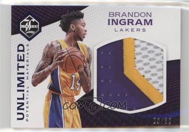 2016-17 Panini Limited - Unlimited Potential Materials - Prime #18 - Brandon Ingram /39