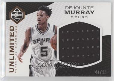 2016-17 Panini Limited - Unlimited Potential Materials #9 - Dejounte Murray /99