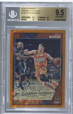 2016-17 Panini NBA Hoops - [Base] - Orange Explosion #126 - Devin Booker /75 [BGS 9.5 GEM MINT]