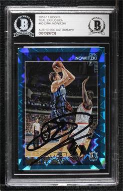 2016-17 Panini NBA Hoops - [Base] - Teal Explosion #80 - Dirk Nowitzki [BAS Authentic]