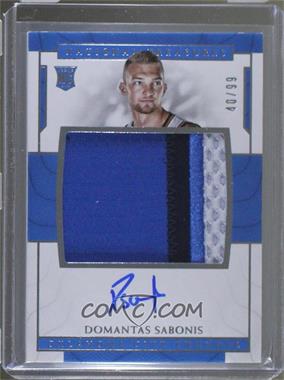 2016-17 Panini National Treasures - [Base] #133 - Rookie Patch Autographs - Domantas Sabonis /99