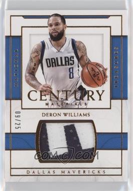 2016-17 Panini National Treasures - Century Materials - Bronze #16 - Deron Williams /25