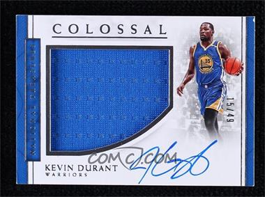 2016-17 Panini National Treasures - Colossal Jersey Autographs #22 - Kevin Durant /49