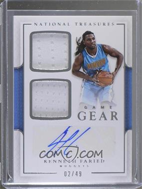 2016-17 Panini National Treasures - Game Gear Dual Autographs #15 - Kenneth Faried /49
