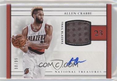 2016-17 Panini National Treasures - Material Treasures Signatures #37 - Allen Crabbe /99