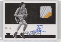 Rookie Patch Autographs - Ivica Zubac (Black and White) #/35