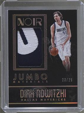 2016-17 Panini Noir - Jumbo Materials - Prime #62 - Dirk Nowitzki /25