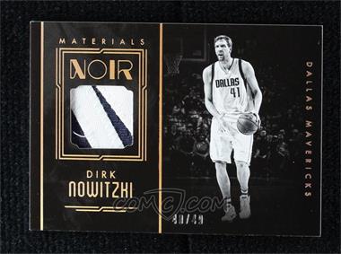 2016-17 Panini Noir - Materials Black and White - Prime #1 - Dirk Nowitzki /49