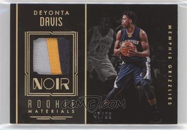 2016-17 Panini Noir - Rookie Materials - Color Prime #16 - Deyonta Davis /99