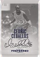 Autographs - Cedric Ceballos #/25