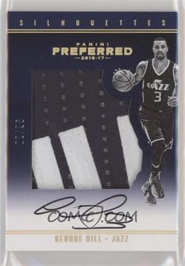 2016-17 Panini Preferred - [Base] - Prime #96 - Silhouettes Prime - George Hill /25