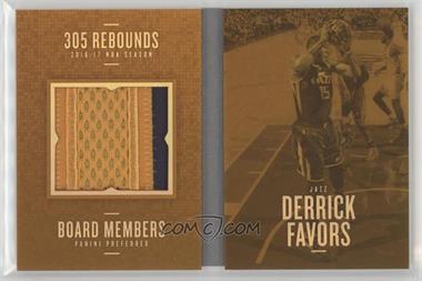 2016-17 Panini Preferred - Board Members - Prime #16 - Derrick Favors /10