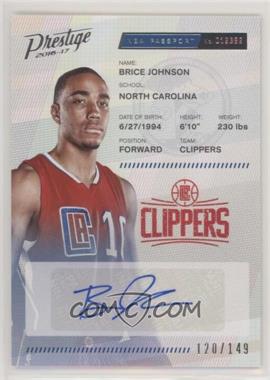 2016-17 Panini Prestige - NBA Passport Signatures #7 - Brice Johnson /149