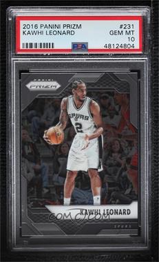 2016-17 Panini Prizm - [Base] #231 - Kawhi Leonard [PSA 10 GEM MT]