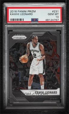 2016-17 Panini Prizm - [Base] #231 - Kawhi Leonard [PSA 10 GEM MT]