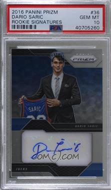 2016-17 Panini Prizm - Rookie Signatures #36 - Dario Saric [PSA 10 GEM MT]