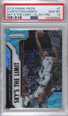 2016-17 Panini Prizm - Sky's the Limit - Teal Wave Prizm #7 - Giannis Antetokounmpo /25 [PSA 10 GEM MT]