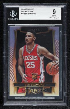 2016-17 Panini Select - [Base] - Silver Prizm #60 - Concourse - Ben Simmons [BGS 9 MINT]