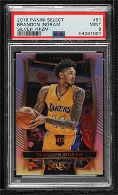 2016-17 Panini Select - [Base] - Silver Prizm #91 - Concourse - Brandon Ingram [PSA 9 MINT]