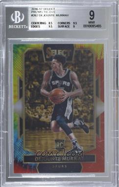 2016-17 Panini Select - [Base] - Tie-Dye Prizm #262 - Courtside - Dejounte Murray /25 [BGS 9 MINT]