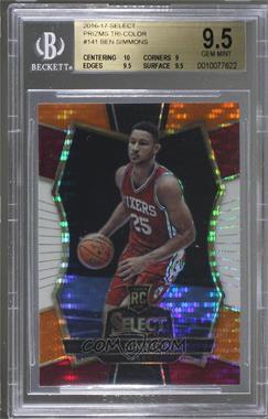 2016-17 Panini Select - [Base] - Tri-Color Prizm #141 - Premier Level - Ben Simmons [BGS 9.5 GEM MINT]