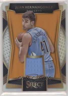 2016-17 Panini Select - Rookie Swatches - Orange Prizm #22 - Juan Hernangomez /60