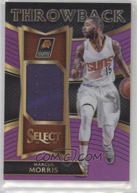 2016-17 Panini Select - Throwback Memorabilia - Purple Prizm #48 - Marcus Morris /99