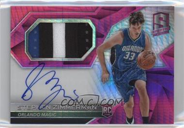 2016-17 Panini Spectra - [Base] - Pink #123 - Rookie Jersey Autographs - Stephen Zimmerman /49