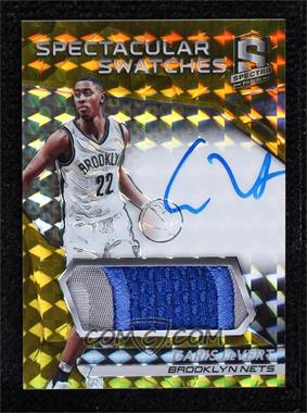 2016-17 Panini Spectra - Spectacular Swatch Autographs - Gold #SS-CLV - Caris LeVert /10 [EX to NM]