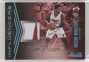 2016-17 Panini Studio - The Influencers - Teal #27 - Hassan Whiteside /15